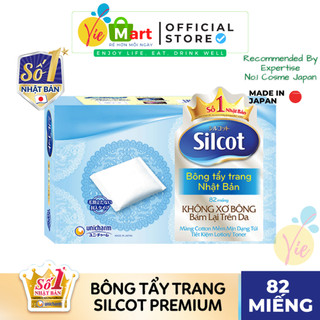 Bông tẩy trang Silcot - Bông Trang Điểm Silcot 82 Nhật Bản Cao Cấp Silcot Unicharm