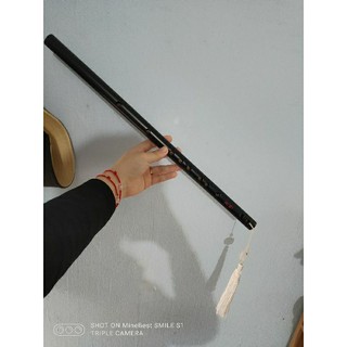 sáo trúc dạng đứng kèm ngọc bội cổ trang