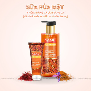 Sữa rửa mặt nhụy hoa nghệ tây/saffron chống nắng làm sáng da Vaadi Herbals Saffron Face Wash dạng gel 60 ml