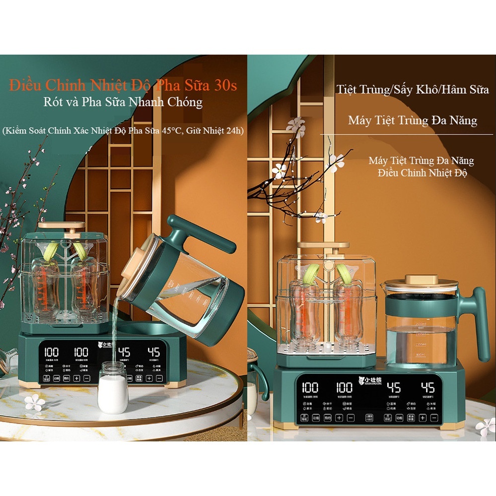 Máy Tiệt Trùng Bình Sữa Hâm Sữa Sấy Khô Và Máy Đun Nước Pha Sữa Đa Năng 6 Trong 1 - All In One