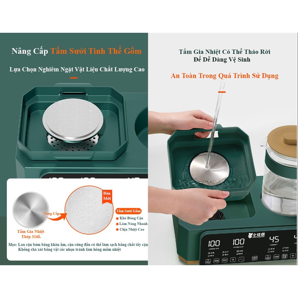 Máy Tiệt Trùng Bình Sữa Hâm Sữa Sấy Khô Và Máy Đun Nước Pha Sữa Đa Năng 6 Trong 1 - All In One
