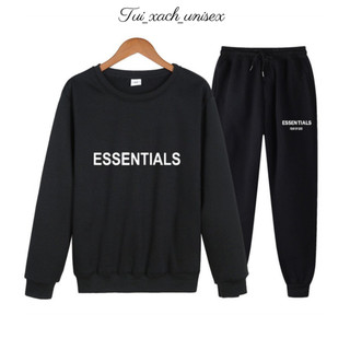  Đồ bộ quần áo dài thu đông chất nỉ cao cấp kiểu dáng thể thao ba màu thời trang nam nữ - unisex
