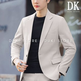 Bộ vest nam 1 cúc màu ghi sáng cực sang DKA0135- DUKI STORE