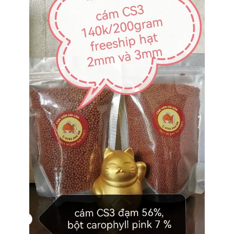Cám la hán cao cấp CS3, đạm 56% net 200gram