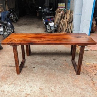  Chân bàn chữ U gỗ me tây bản 5x7cm cao 70cm 
