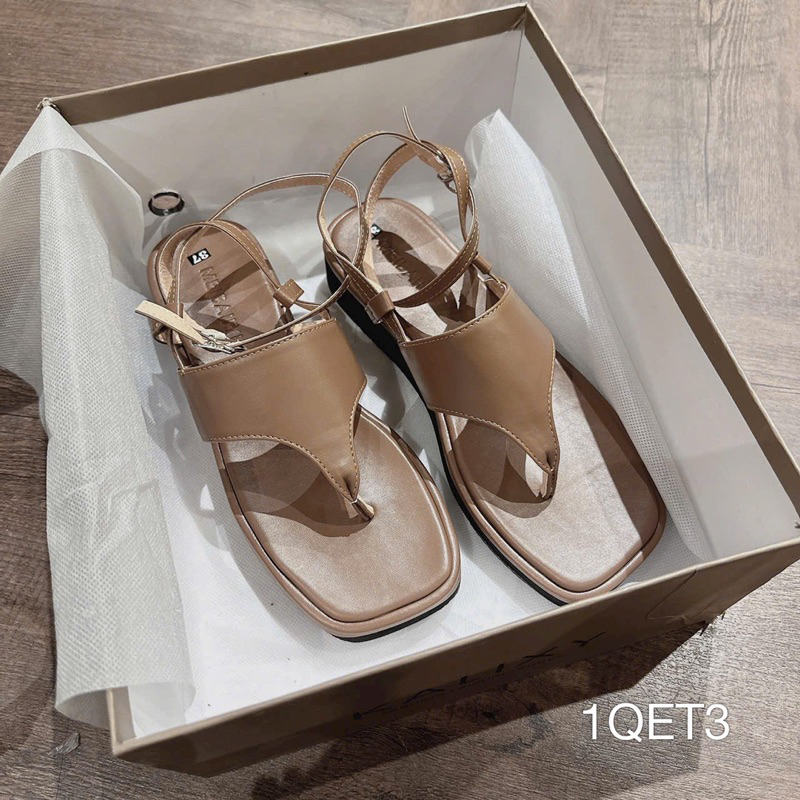 Sandal Bánh Mì Da Yếm Kẹp Siêu Xinh