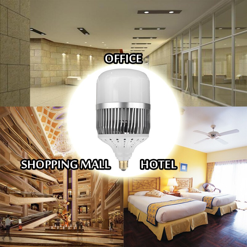 Bóng Đèn Led Bulb, Đèn Búp Trụ, Đui E27, Tản Nhiệt NHÔM, Ánh Sáng Trắng, Dùng Cho Nhà, Xưởng, Đèn Đường...