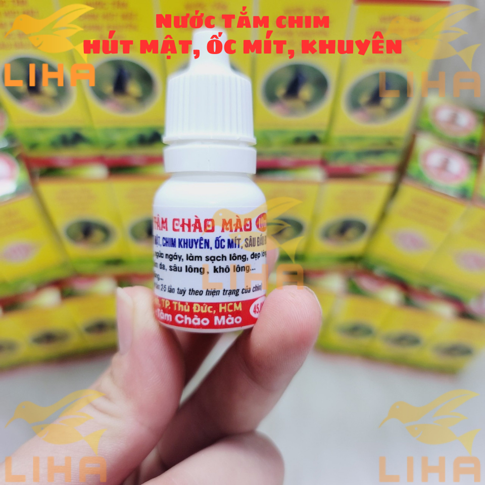 Nước Tắm Hút Mật, Chào Mào - Nước Tắm TÂM CHÀO MÀO Cho Chim Cảnh