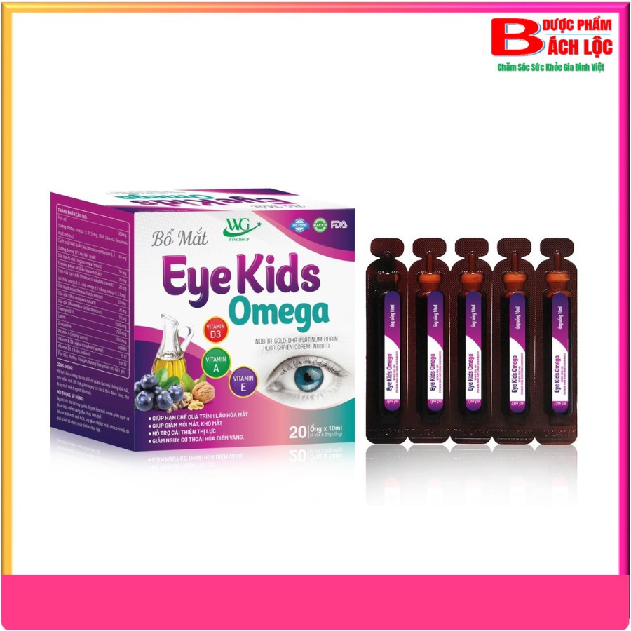 Siro Bổ Mắt Eye Kids Omega Bổ Sung Vitamin D3, A, E Giúp Hạn Chế Quá Trình Lão Hóa Mắt, Giảm Mỏi Mắt, Khô Mắt