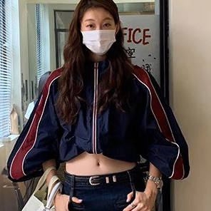 Áo khoác nữ form rộng croptop có nón