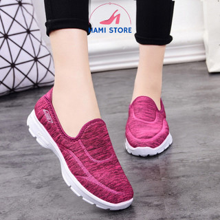 Giày Thể Thao Nữ Đẹp 2020 Không Dây Tiện Lợi  Mềm Mại Với 4 Màu Xanh Hồng Đen Ghi SHOP HAMI G09