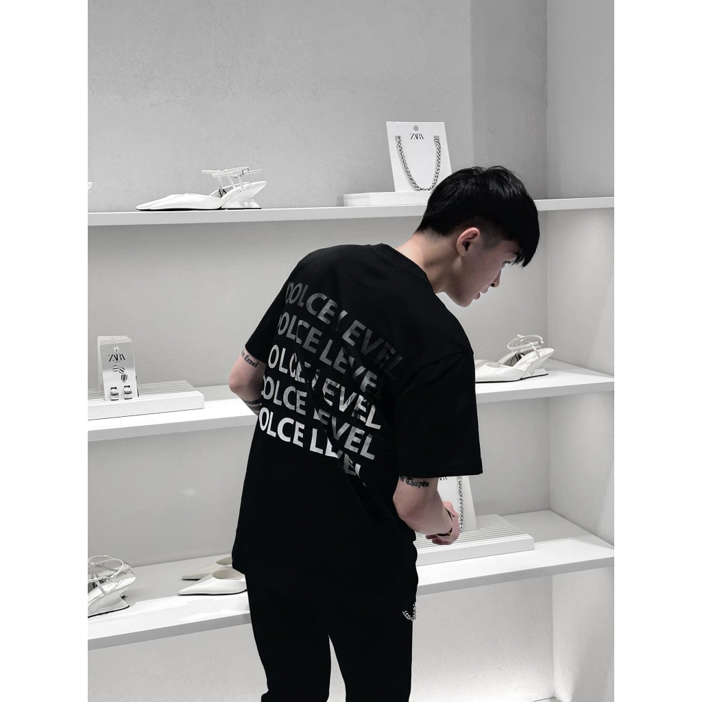 Áo Phông Nam Đôn Chề In Chữ Logo Sau Lưng Siêu Đẹp - Áo Thun Nam Nữ Đôn Chề Chất Liệu Cotton Cao Cấp