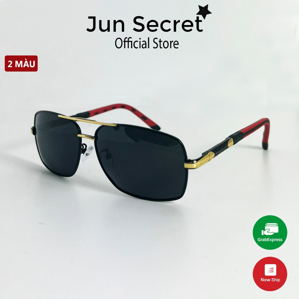 Kính nam thời trang Jun Secret dáng phi công cực ngầu, chống nắng chống tia UV mã 8724