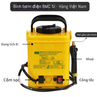 Bình phun điện ắc quy BMC 5l - Siêu bền, áp lực mạnh, siêu nhỏ gọn