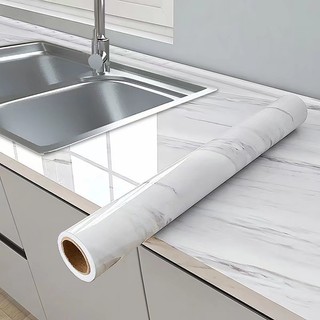 Decal Giả Đá 3D Chất Liệu PVC Phủ Bóng Chịu Nhiệt Chống Nước, Dầu Mỡ Khổ 60cm Giấy Tự Dán