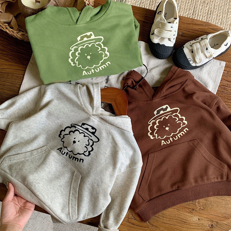 TE425- Áo hoodie chất da cá Hokiha Kids cho bé trai bé gái siêu dễ thương mềm mịn từ 8-16kg