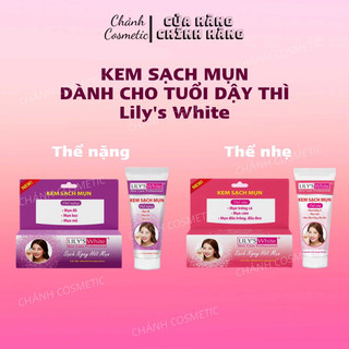 Kem tuýp mụn thể nặng & thể nhẹ lily’s white mụn trứng cá, mụn cám, mụn bọc, mụn mủ, mụn đầu trắng, đầu đen… 15g