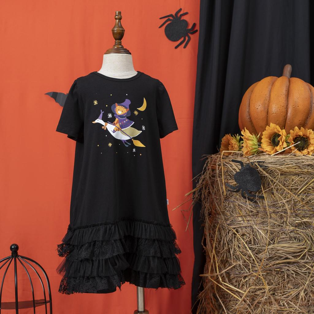 Váy phù thủy bé gái ILABY đuôi cá phối ren chất liệu thun cotton co dãn 4 chiều phối ren thấm hút mồ hôi