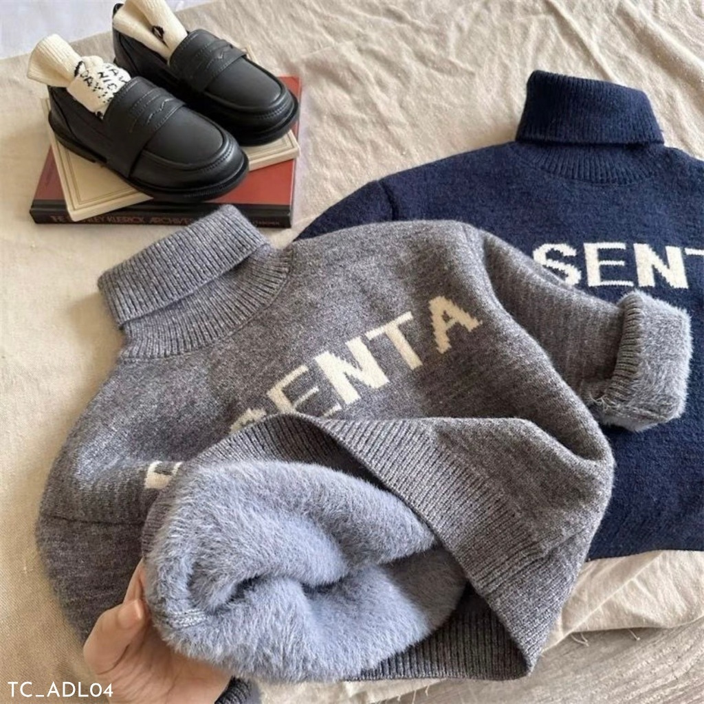 Áo len cao cổ cho bé trai Embes Kids , áo len cho bé trai 11kg đến 31kg