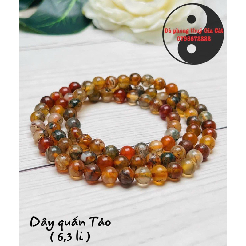 Vòng tay đá mã não rêu thuỷ tảo siêu đẹp  có kiểm định