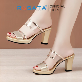 Giày sandal nữ đế cao 7 phân xỏ ngón quai ngang ROSATA RO518