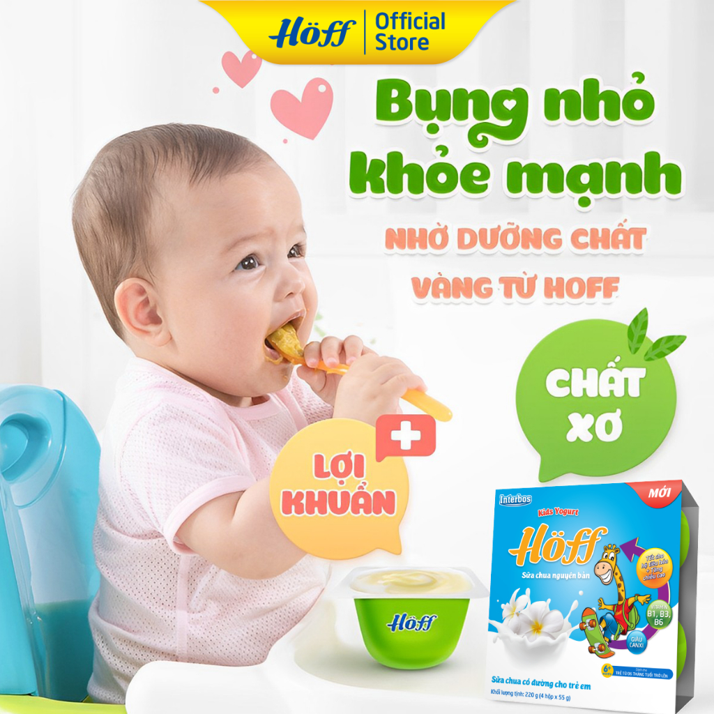 Sữa chua trẻ em vị NGUYÊN BẢN cho bé từ 6 tháng tuổi, bổ sung men lợi khuẩn, tốt cho tiêu hóa - 1 THÙNG (12 lốc/48 hộp)