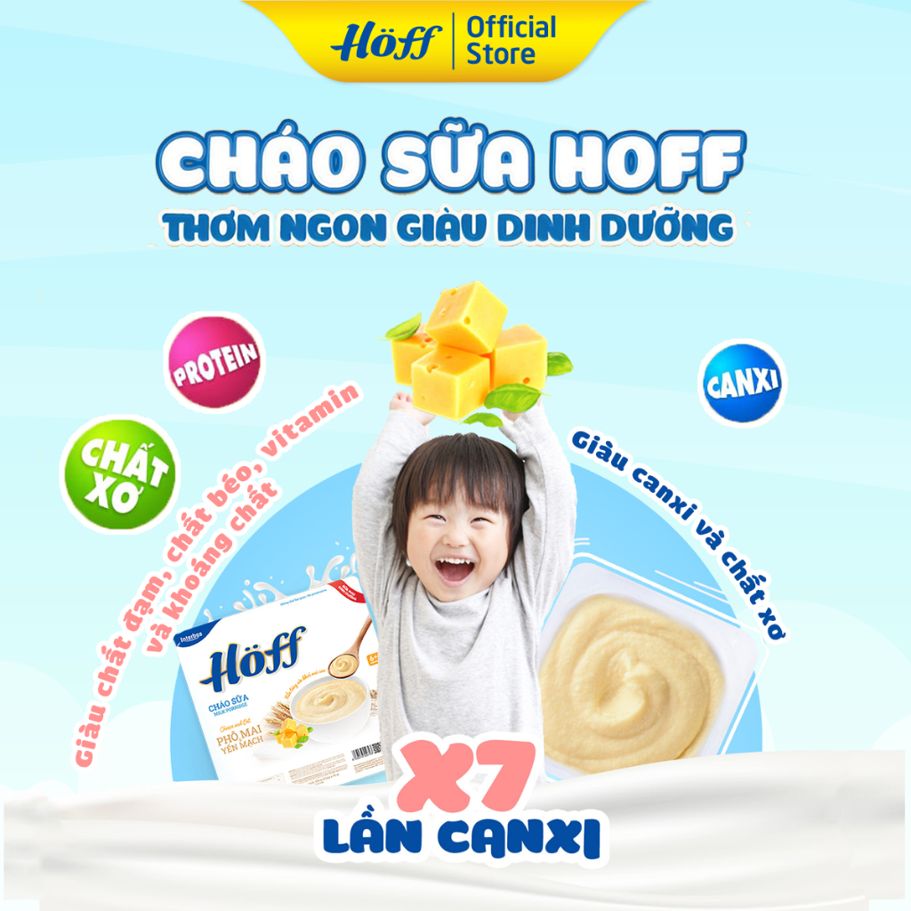 Cháo Sữa Phô Mai Yến Mạch HOFF vỉ 6 hộp x 55g