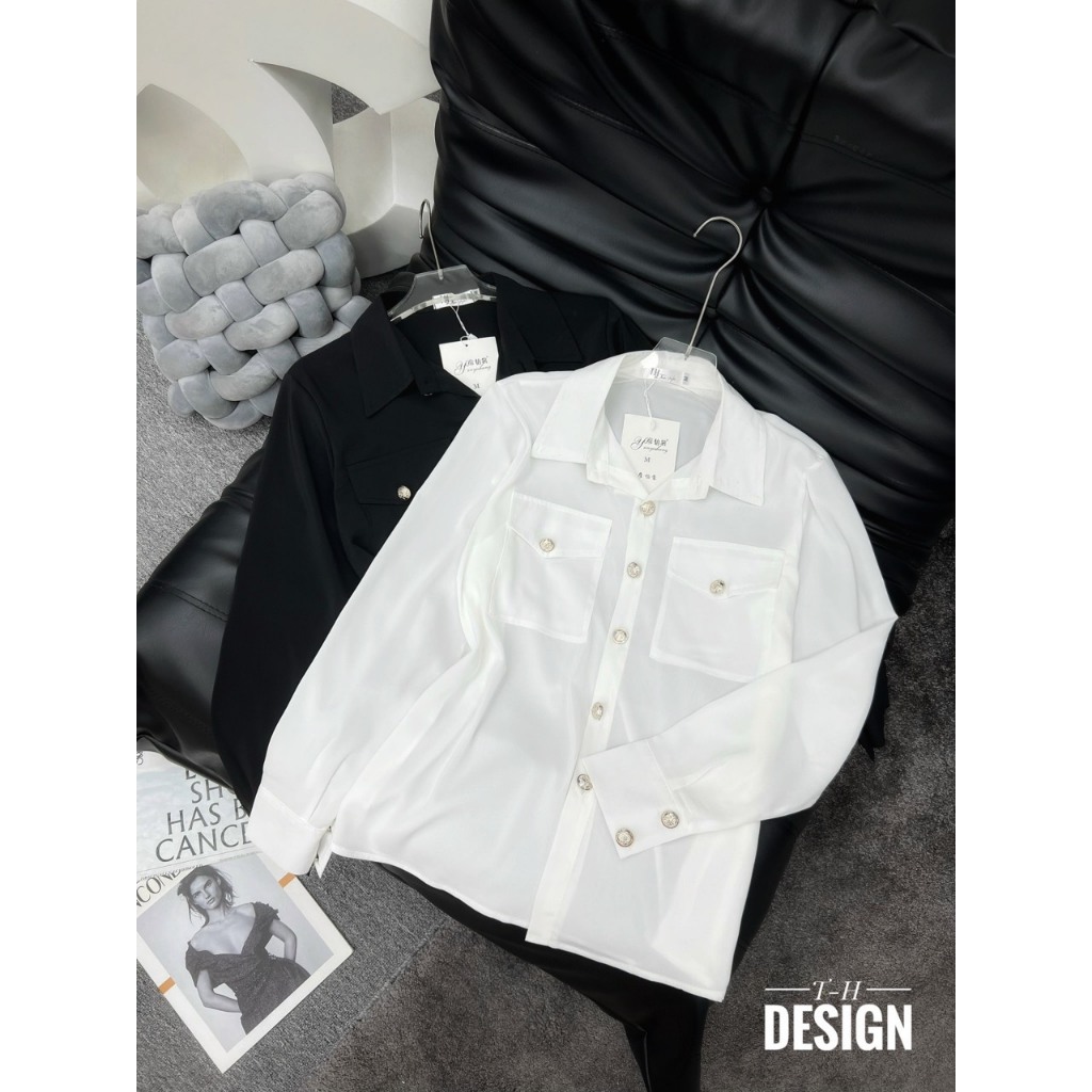 Sơ mi voan cát sang chảnh hàng loại 1 Cemos