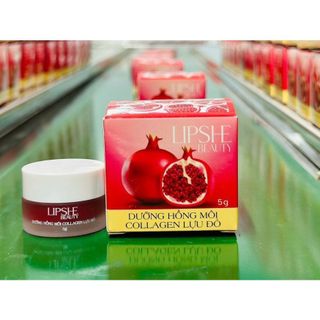 Dưỡng Hồng Môi Collagen Lựu Đỏ Lipshe Beauty 5gram