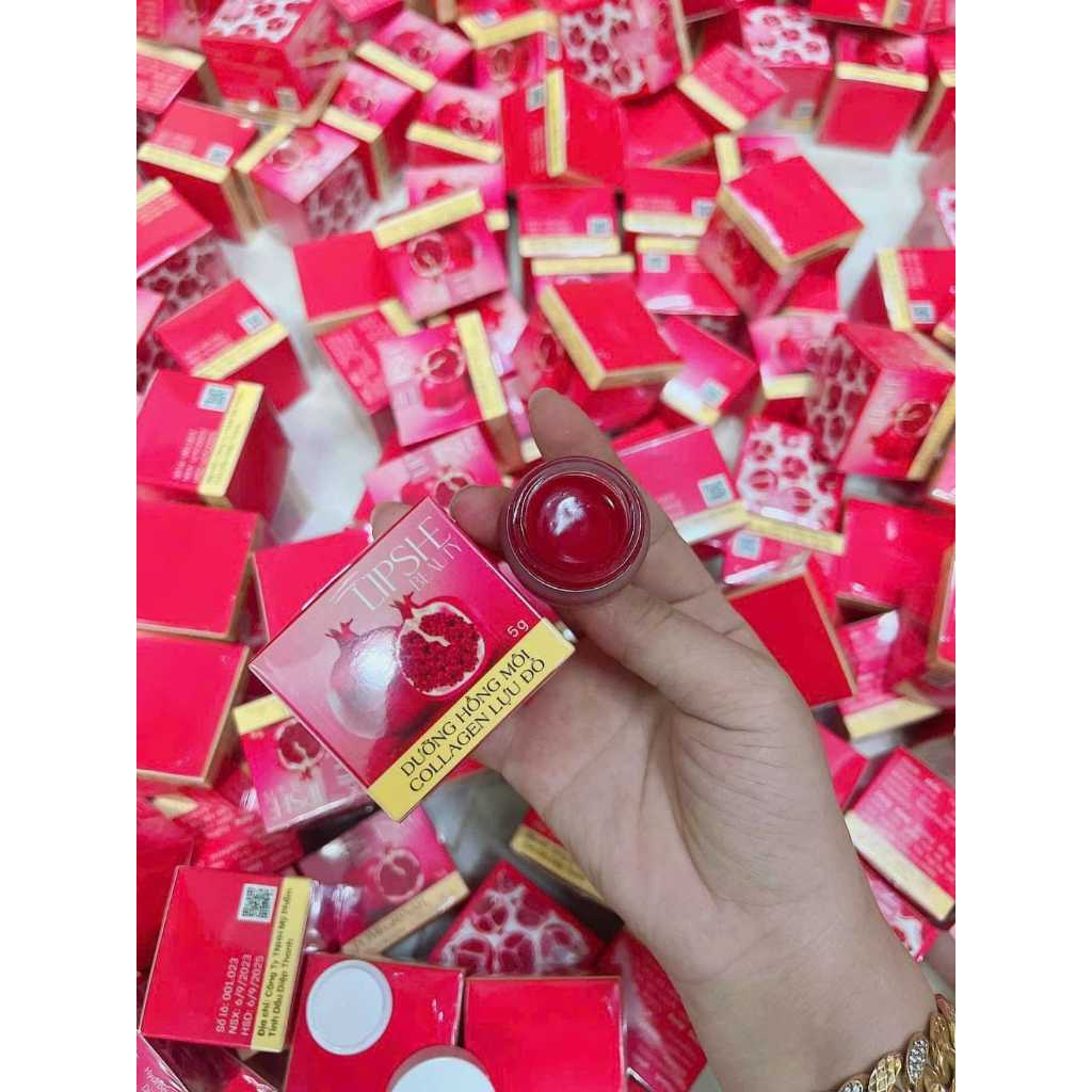 Dưỡng Hồng Môi Collagen Lựu Đỏ Lipshe Beauty 5gram