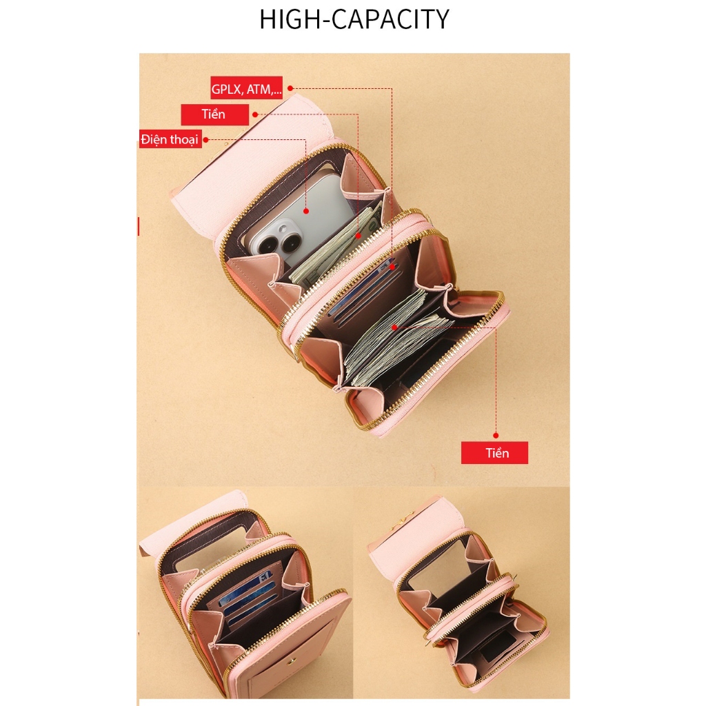 Túi Ví Đựng Điện Thoại Túi Đeo Chéo Nữ Thời Trang Hàn Quốc