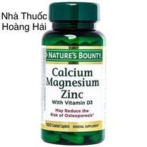 Viên Uống Bổ Sung Calcium Magnesium Zinc - Nature's Bounty  (lọ 100 Viên)