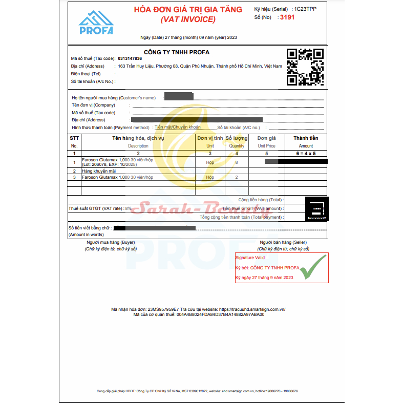 Viên uống glutathione trắng da mờ nám chống nắng Glutamax 1000 hộp 30 viên