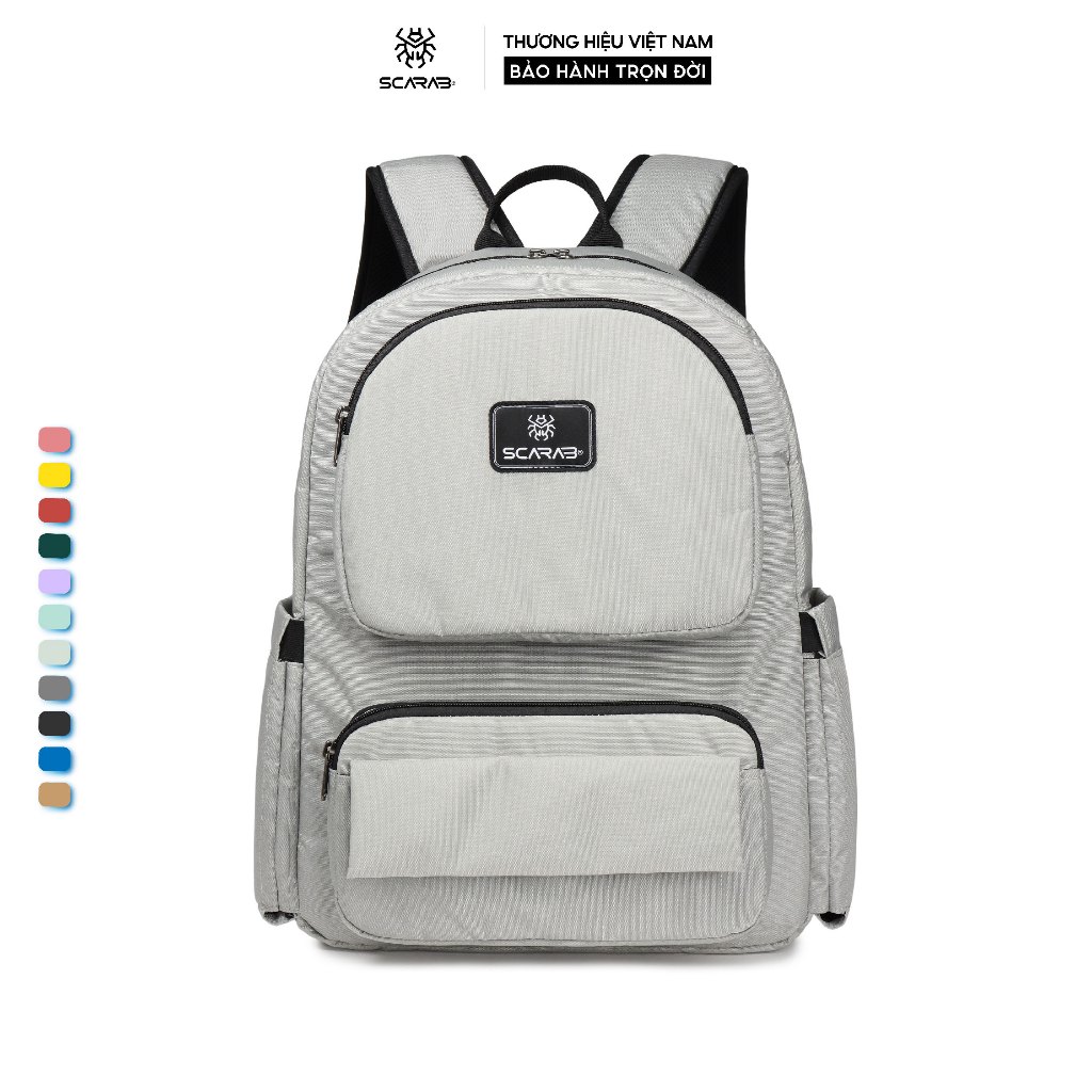 Balo Đi Học Nam Nữ SCARAB FUSSY BACKPACK VERSION 2 Chống Thấm Đựng Vừa Lap 15.6inch_Bảo Hành Trọn Đời Scarab