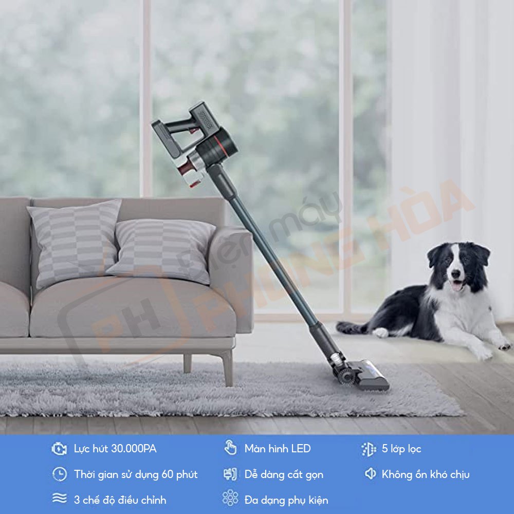 Máy hút bụi cầm tay pin rời Redkey P9 – Lực hút khủng 30,000 Pa