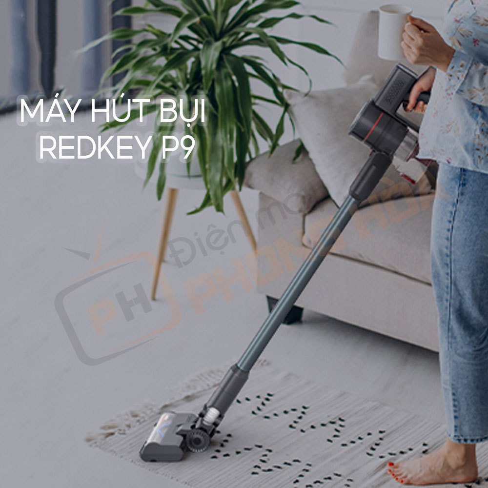 Máy hút bụi cầm tay pin rời Redkey P9 – Lực hút khủng 30,000 Pa