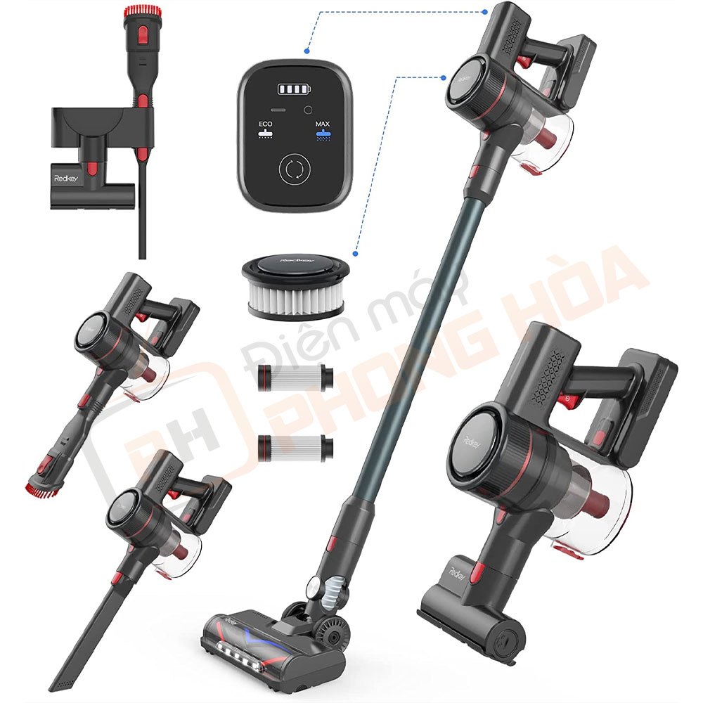 Máy hút bụi cầm tay pin rời Redkey P9 – Lực hút khủng 30,000 Pa