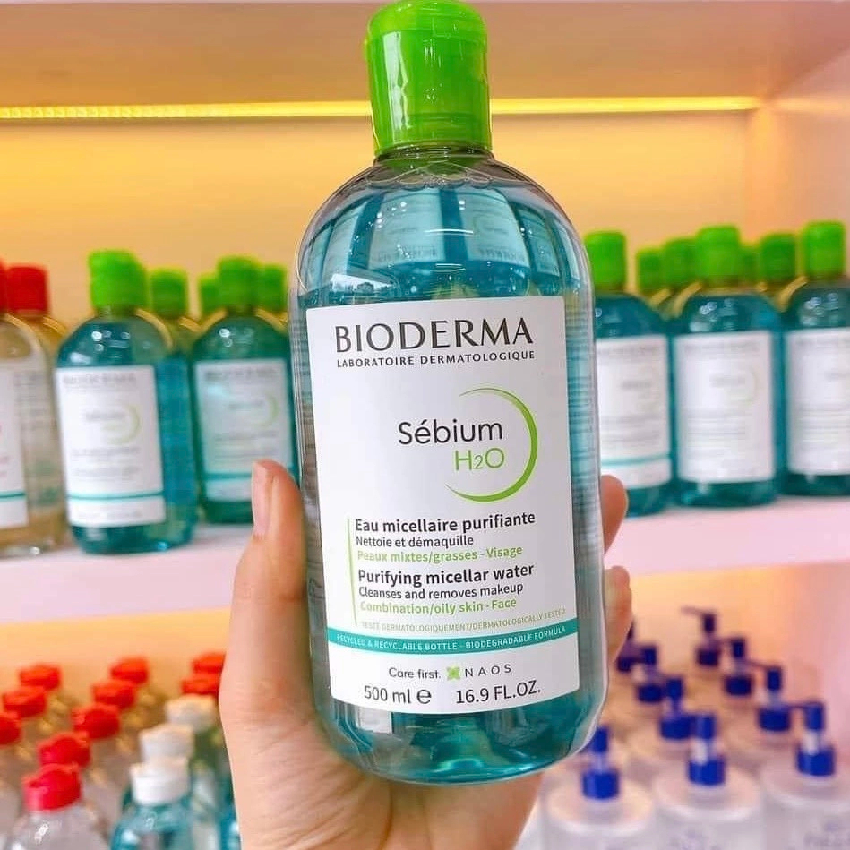 Nước tẩy trang Bioderma Sensibio H2O chính hãng cho da dầu mụn và da nhạy cảm 500ml