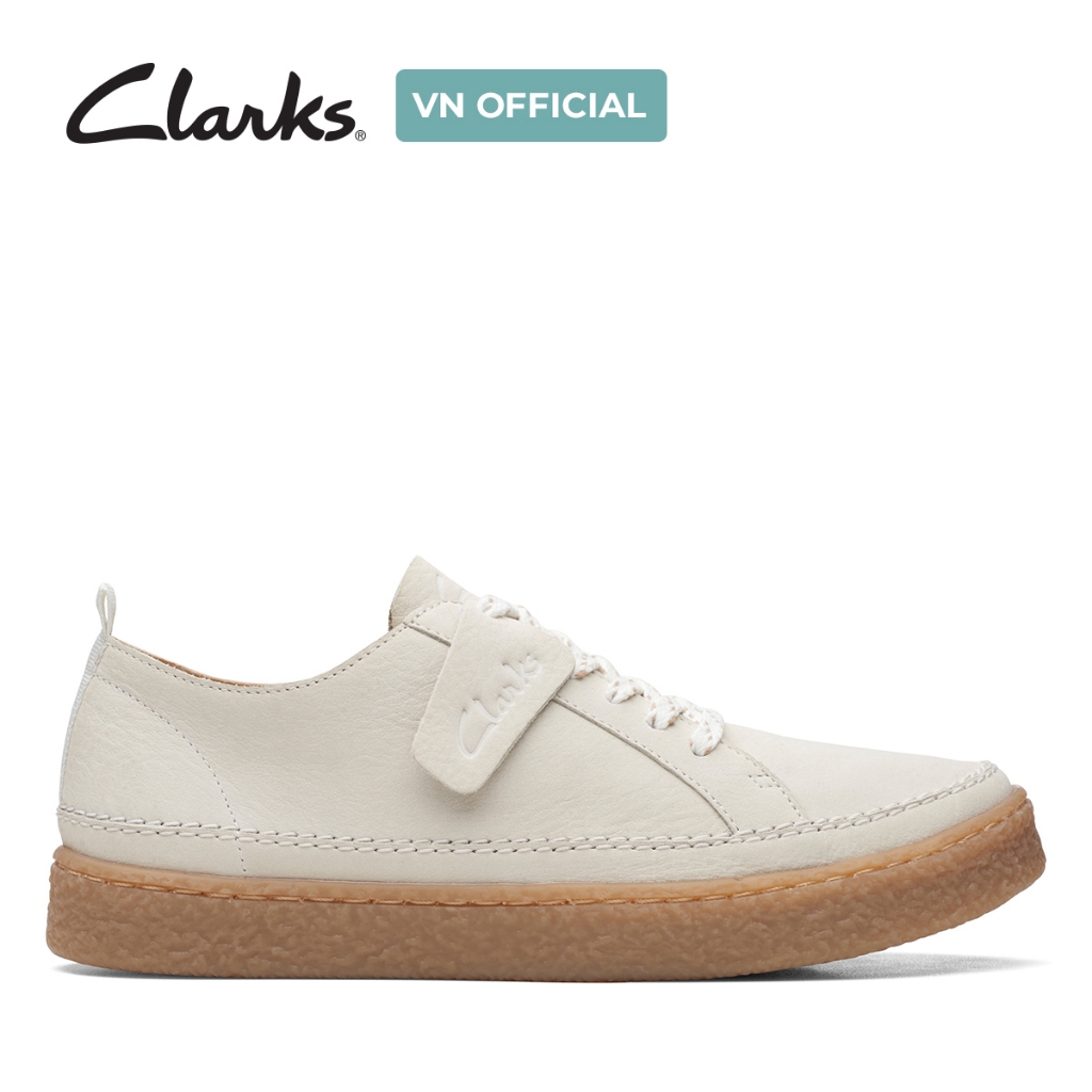 Giày thể thao da nữ Clarks Barleigh Lace màu White