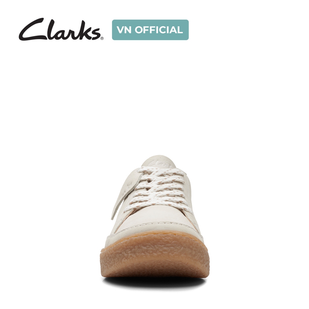 Giày thể thao da nữ Clarks Barleigh Lace màu White