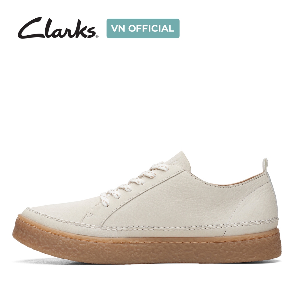 Giày thể thao da nữ Clarks Barleigh Lace màu White