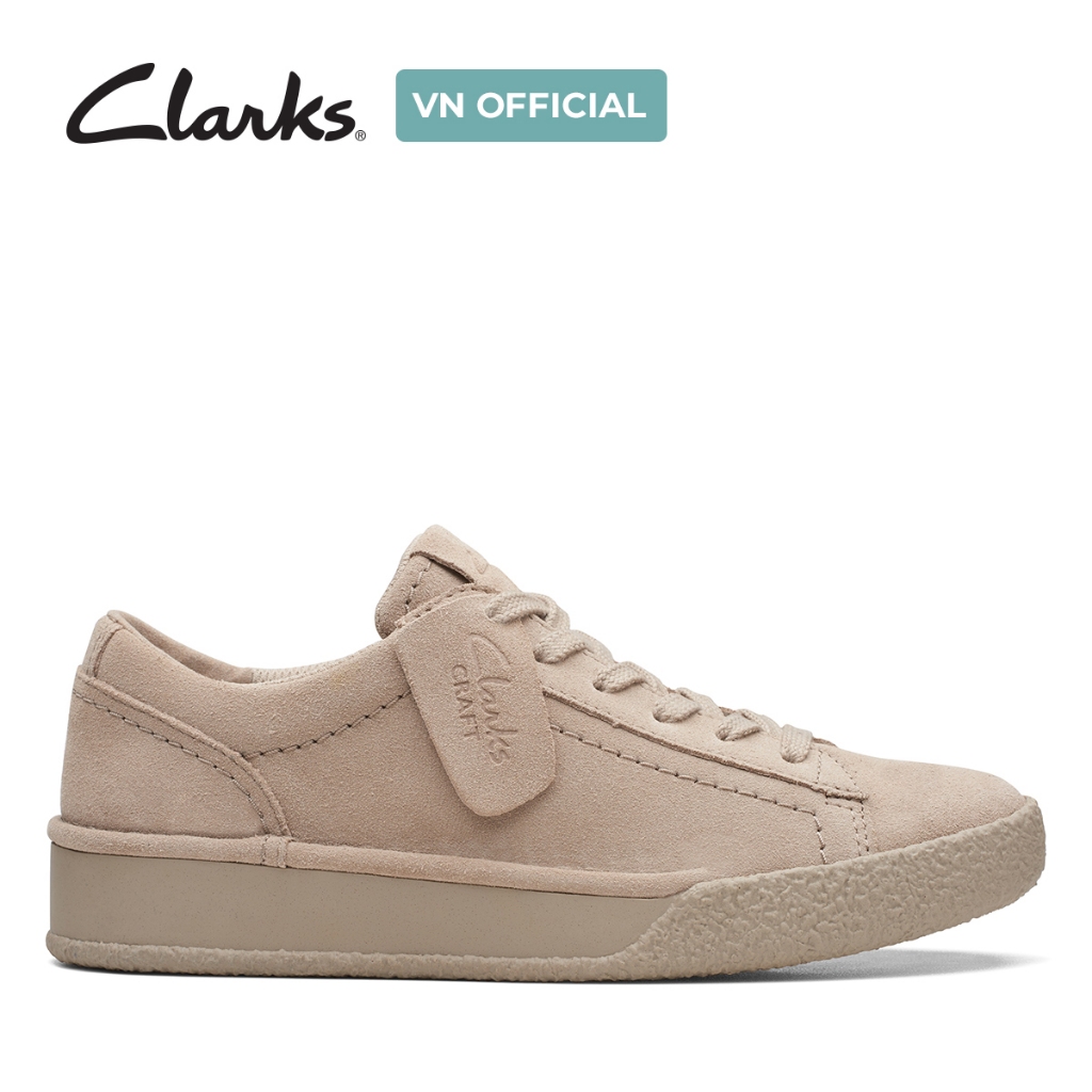 Giày thể thao da lộn nữ Clarks CraftCup Walk màu Sand Suede