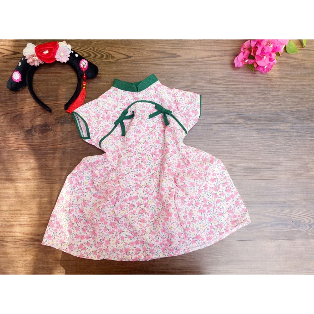 Sườn xám Tết, sườn xám hiện đại, Váy sườn xám cho bé gái 6-24kg