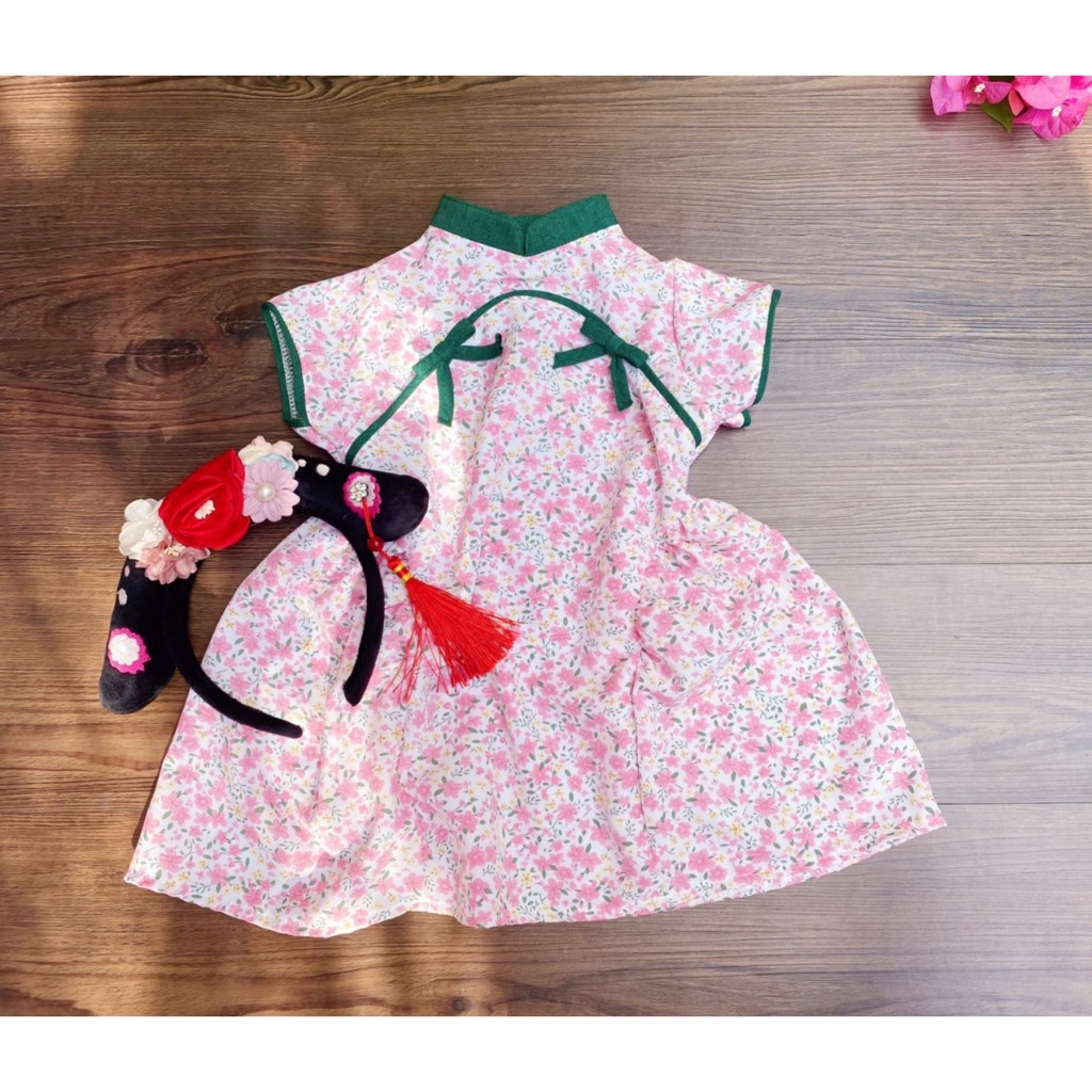Sườn xám Tết, sườn xám hiện đại, Váy sườn xám cho bé gái 6-24kg