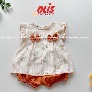Set bộ cho bé gái sơ sinh olis baby house, đồ cho bé gái đầy tháng, chất vải cao cấp, size 4 - 18 kg