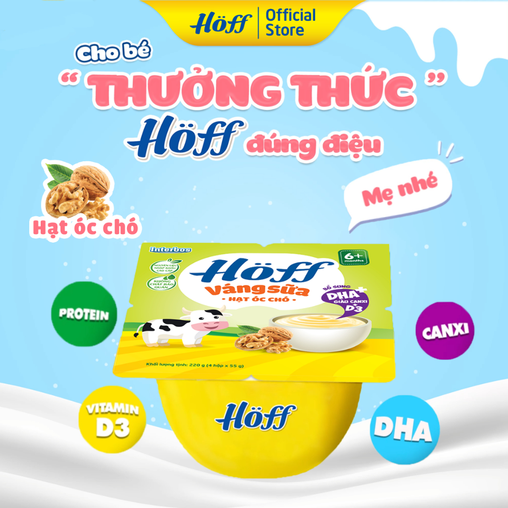 Váng Sữa Hạt Óc Chó HOFF vỉ 4 hộp x 55g