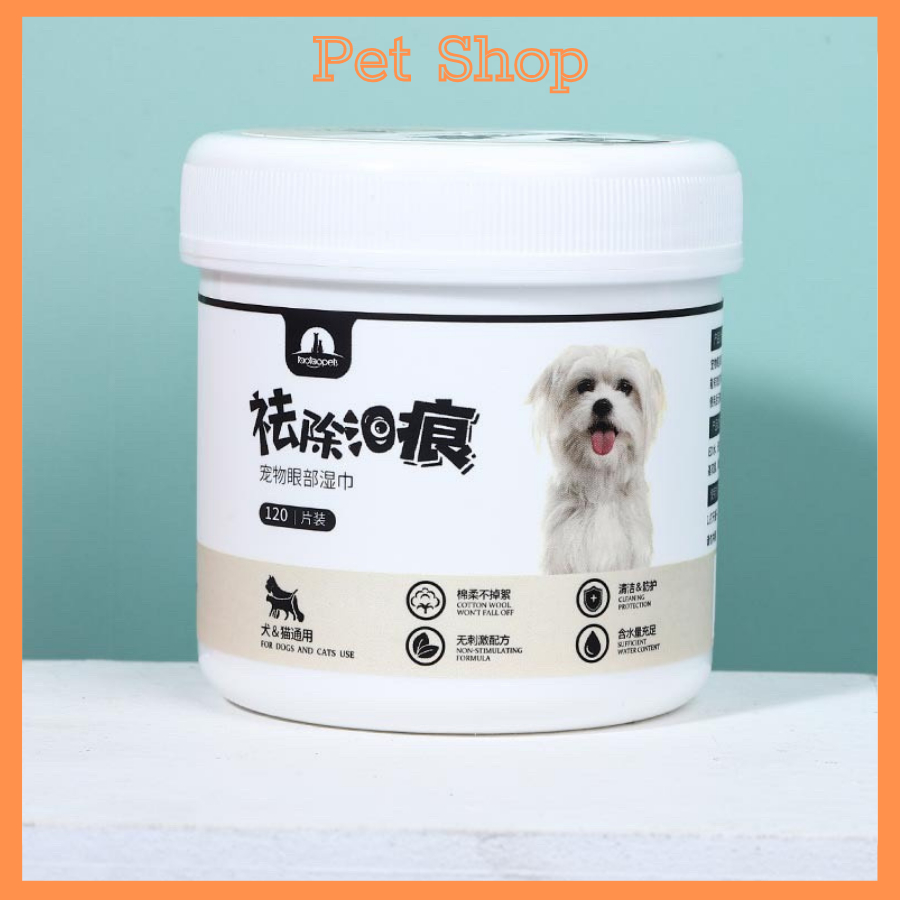 Khăn Ướt Lau Tai ố Mắt Vệ Sinh Tai Bẩn Cho Mèo,Chó, Thú Cưng Chiết Xuất An Toàn Tự Nhiên