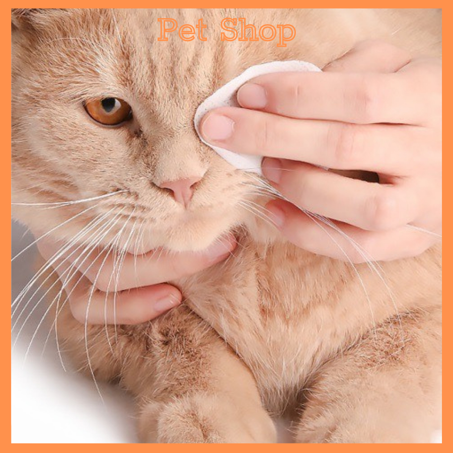 Khăn Ướt Lau Tai ố Mắt Vệ Sinh Tai Bẩn Cho Mèo,Chó, Thú Cưng Chiết Xuất An Toàn Tự Nhiên