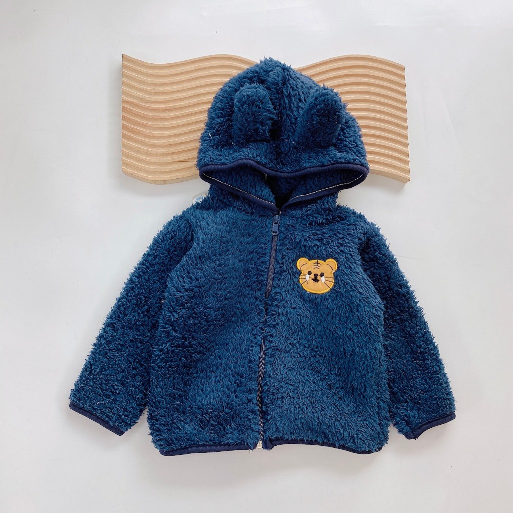 Áo khoác bé trai, bé gái chất liệu lông cừu hàng Quảng Châu cho bé từ 6 đến 14kg