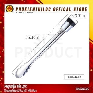 Kẹp inox 304 kèm đế chân gắp thực phẩm chiên nướng dài 35cm trợ thủ đắc lực cho đầu bếp